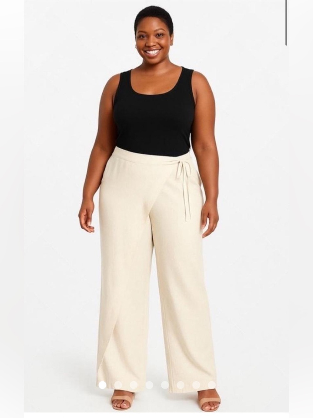 NWT JENEE NAYLOR X FUTURE COLLECTIVE X TARGET Cream Wide Leg Pants - Cream 4X